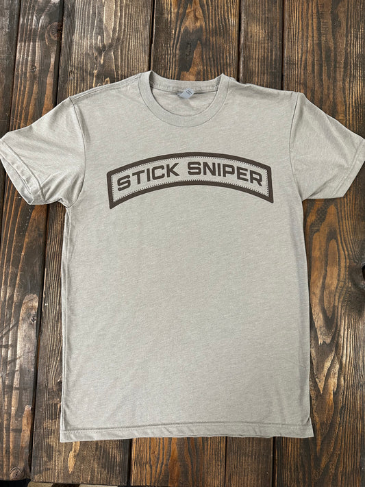 Light Grey Stick Sniper Tab T-Shirt