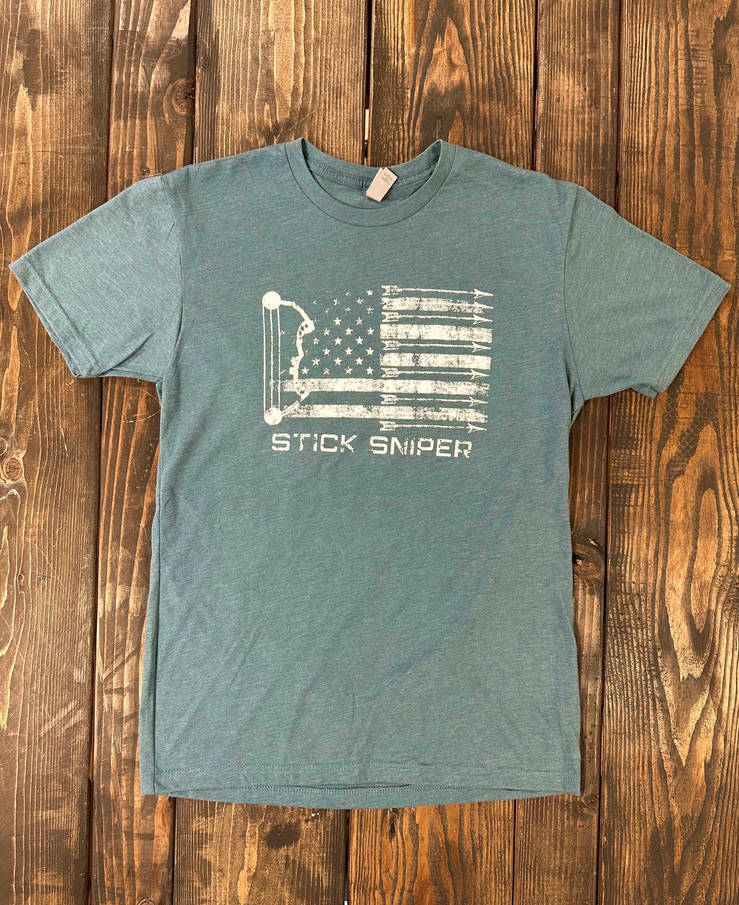 Light Blue American Flag T-Shirt