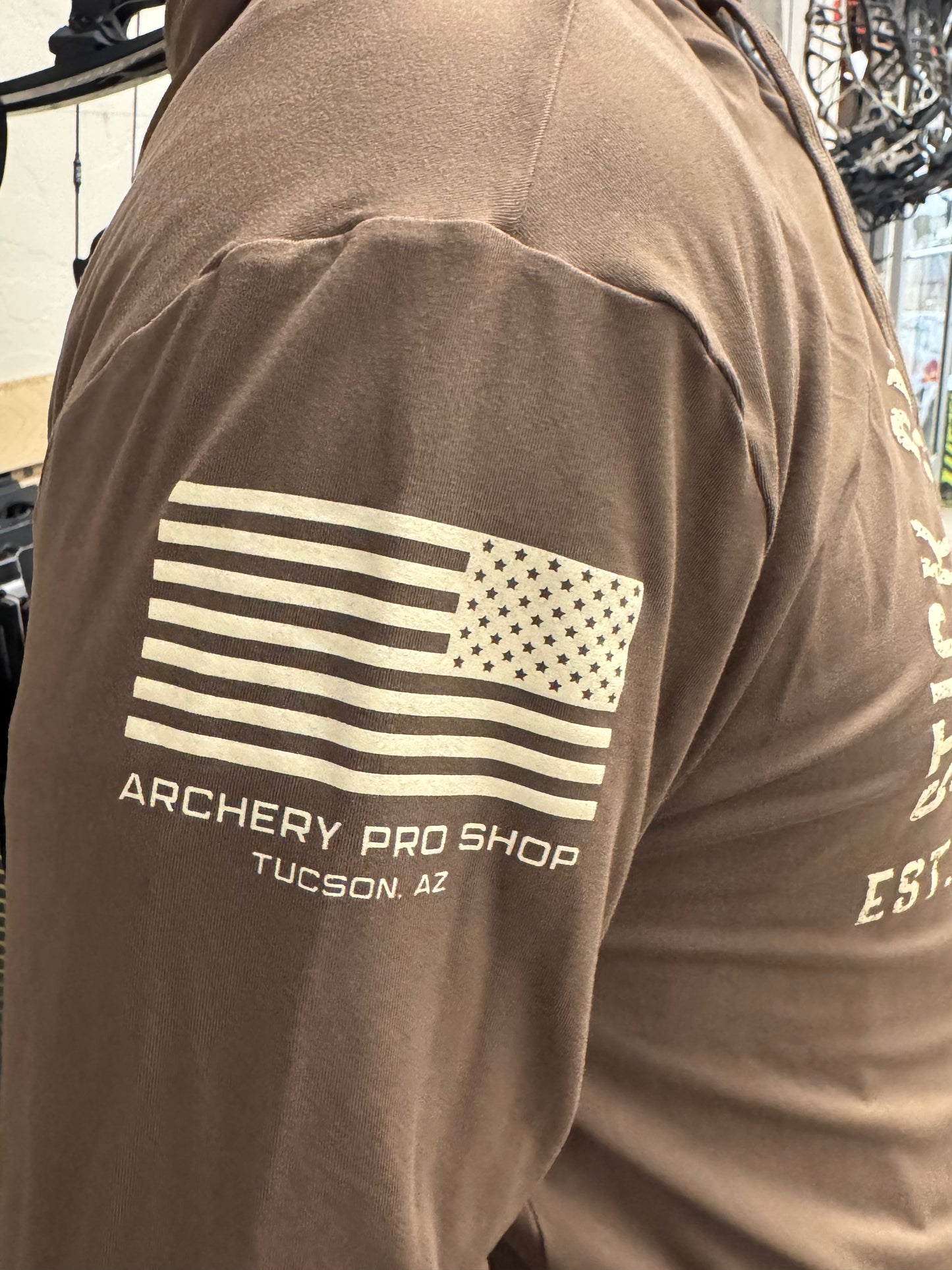 Stick Sniper Performance Hoodie - Heather Brown