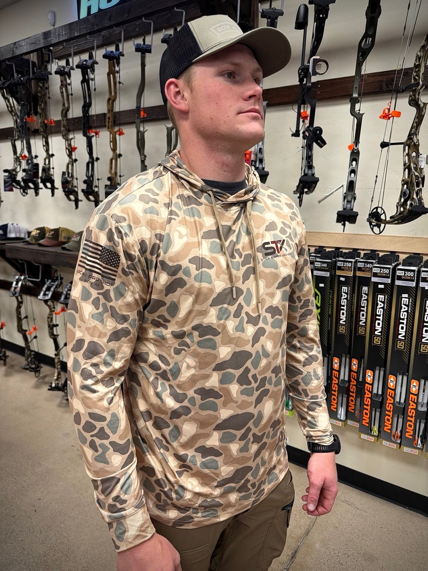 Stick Sniper Performance Hoodie - Brown Camo