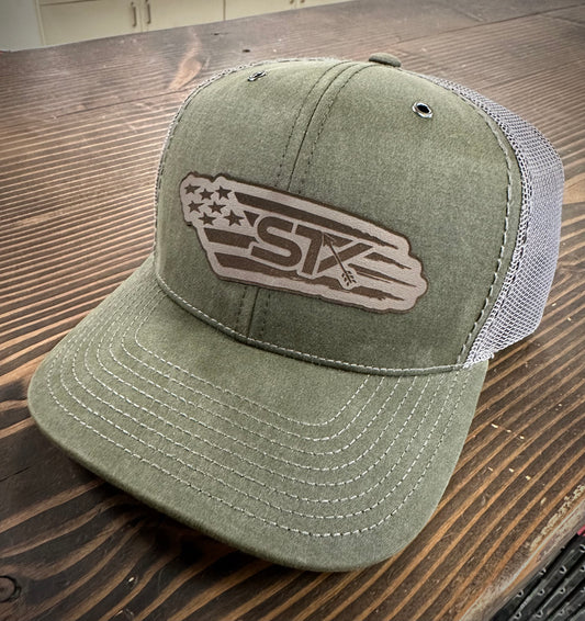 STK American Flag Leather Patch Hat