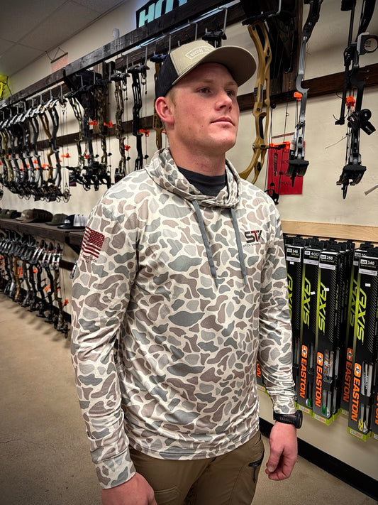 Stick Sniper Performance Hoodie - Grey Camo
